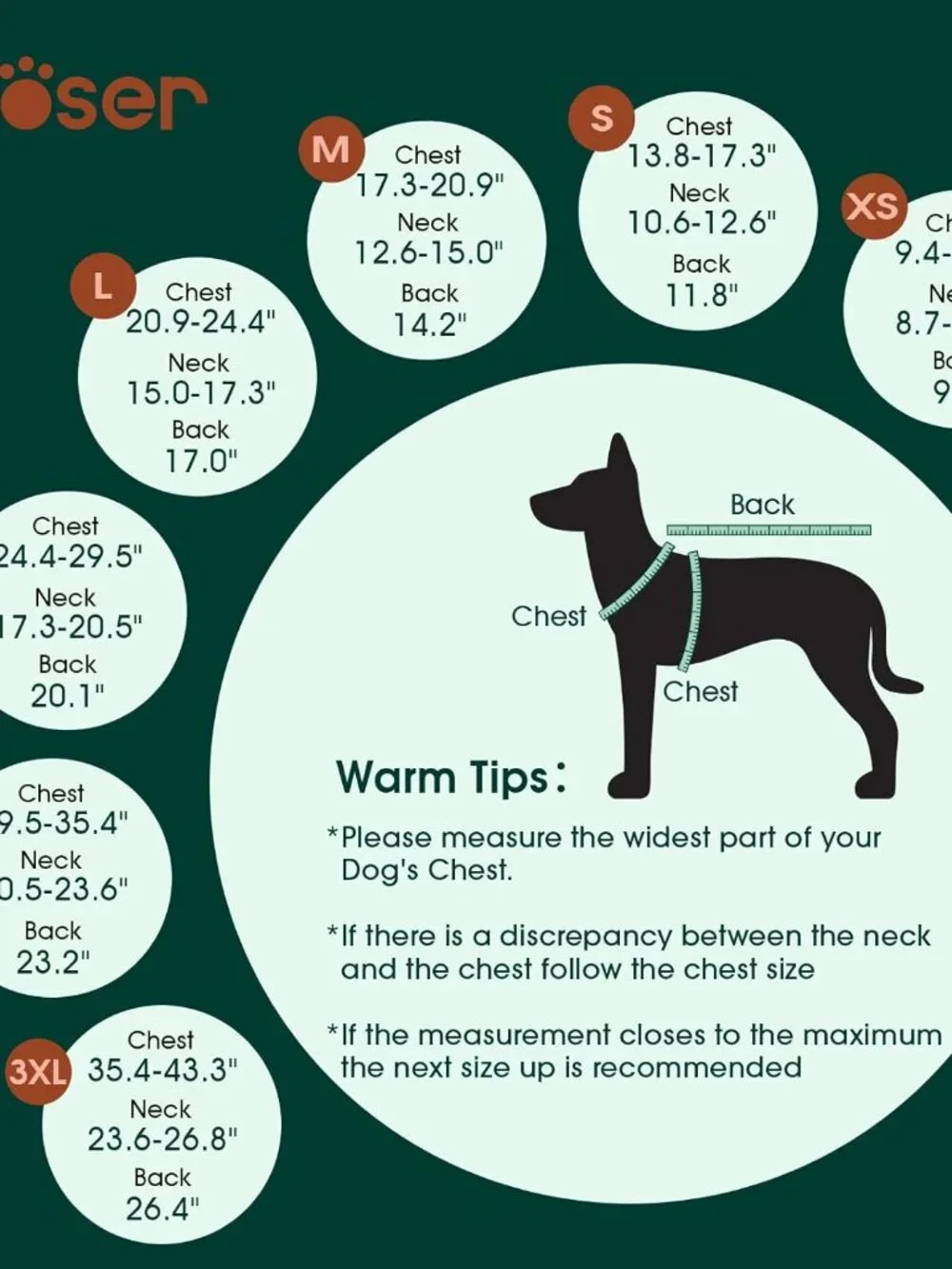 Kuoser Waterproof Dog Coat